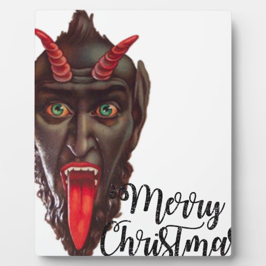 krampus merry kerst fotoplaat (Voorkant)