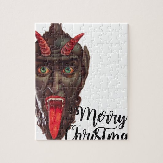 krampus merry kerst legpuzzel (Verticaal)
