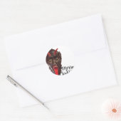 krampus merry kerst ronde sticker (Envelop)
