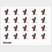 krampus merry kerst ster sticker (Vel)