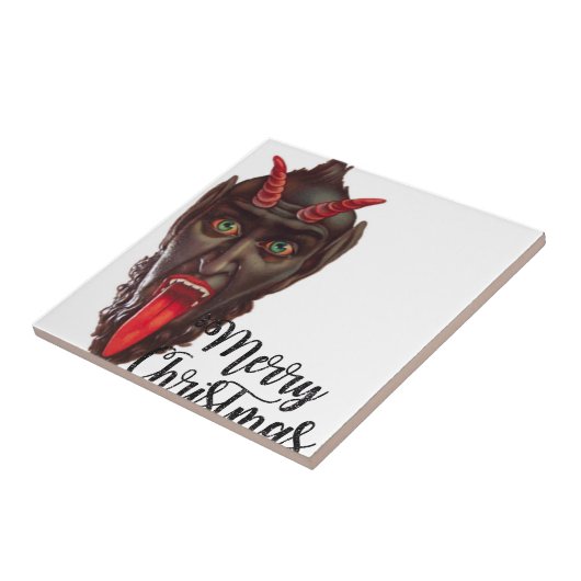 krampus merry kerst tegeltje (Zijkant)