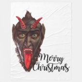 krampus merry kerstdeken fleece deken (Voorkant)