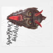 krampus merry kerstdeken fleece deken (Voorkant (Horizontaal))