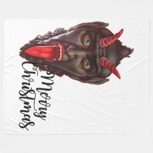 krampus merry kerstdeken fleece deken (Voorkant (Horizontaal))