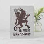 Krampus Merry krampusnacht Kerstfeestdag Feestdagenkaart (Staand voorkant)