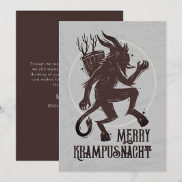 Krampus Merry krampusnacht Kerstfeestdag Feestdagenkaart