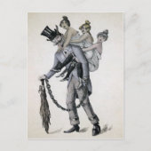 Krampus met dames Briefkaart (Voorkant)