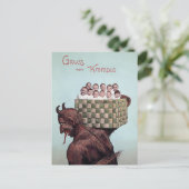  Krampus met Kinder Briefkaart (Staand voorkant)