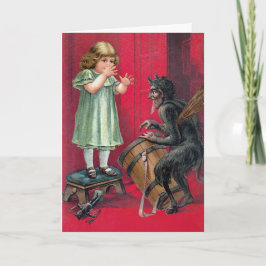  Krampus met kinderdagkaart Feestdagen Kaart
