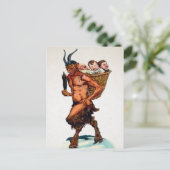  Krampus met Kinderen Briefkaart (Staand voorkant)