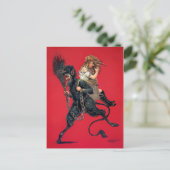  Krampus met meisje Briefkaart (Staand voorkant)
