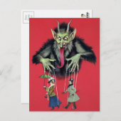  Krampus met Puppets Briefkaart (Voorkant / Achterkant)