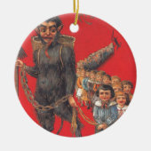 Krampus met slechte kinderen keramisch ornament (Voorkant)
