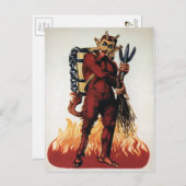  Krampus met vuur Briefkaart (Voorkant / Achterkant)
