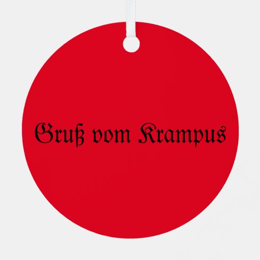 Krampus Metalen Ornament (Achterkant)