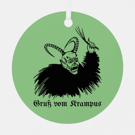 Krampus Metalen Ornament (Voorkant)