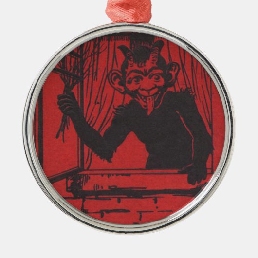 Krampus Metalen Ornament (Voorkant)