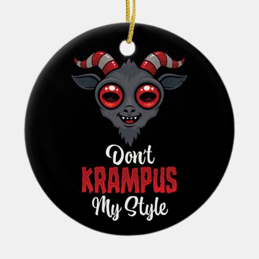Krampus Mijn Stijl Niet Keramisch Ornament (Voorkant)