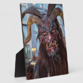Krampus mit roten Hörnern Fotoplaat (Zijkant)