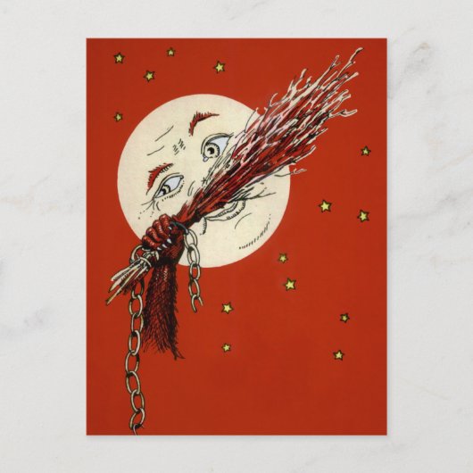  Krampus Moon Briefkaart (Voorkant)