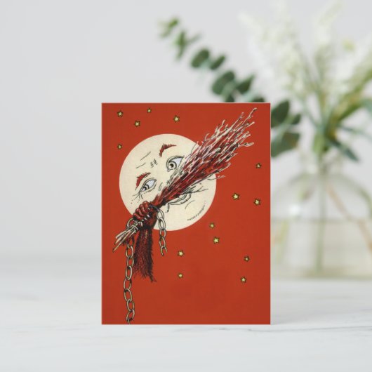  Krampus Moon Briefkaart (Staand voorkant)
