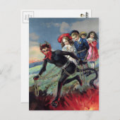 Krampus naar de hel briefkaart (Voorkant / Achterkant)