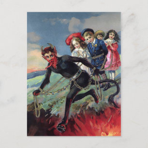Krampus naar de hel briefkaart