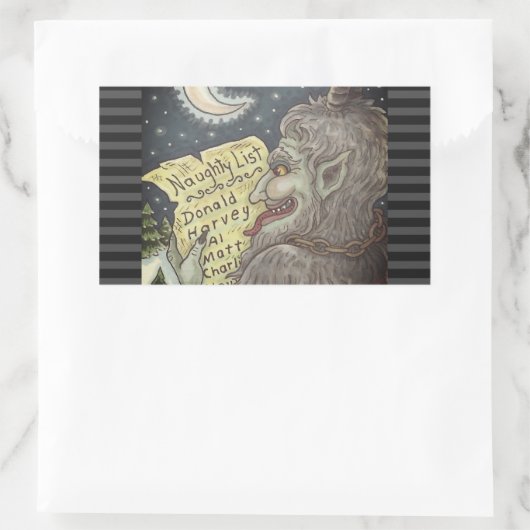 KRAMPUS NAUGHTY KINDEREN LIJST KERST STICKERS (Tas)