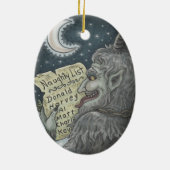 KRAMPUS NAUGHTY LIST, CHRISTMAS GOTHIC ORNAMENT Ov (Achterkant)