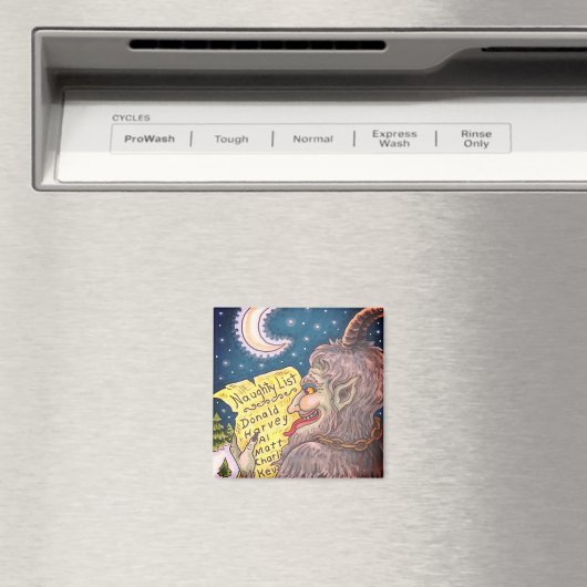 KRAMPUS NAUGHTY LIST CHRISTMAS MAGNET Customize (Insitu (Vaatwasser))