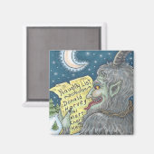 KRAMPUS NAUGHTY LIST Kerstmis MAGNET Aanpassen (Voorkant / Achterkant)