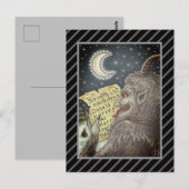 KRAMPUS NAUGHTY LIST, SCARY CHRISTMAS VERHAAL BRIEFKAART (Voorkant / Achterkant)