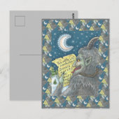 KRAMPUS NAUGHTY LIST, SCARY CHRISTMAS VERHAAL BRIEFKAART (Voorkant / Achterkant)