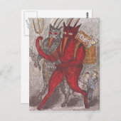 Krampus neemt kind briefkaart (Voorkant / Achterkant)