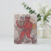 Krampus neemt kind mee briefkaart (Staand voorkant)