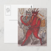 Krampus neemt kind mee briefkaart (Voorkant / Achterkant)