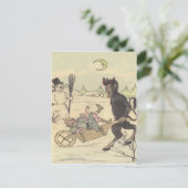 Krampus neemt slecht kind mee briefkaart (Staand voorkant)