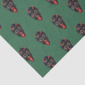 Krampus on Green Tissuepapier (Detail)