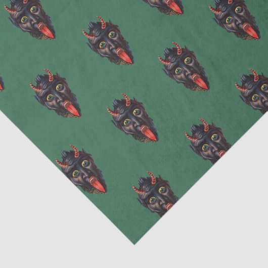Krampus on Green Tissuepapier (Detail)