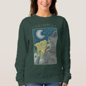 KRAMPUS ONDEUGENDE LIJST, KERSTMIS SWEATSHIRT Dame (Voorkant)