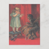 Krampus ontvoering meisje Speelgoed Briefkaart (Voorkant)