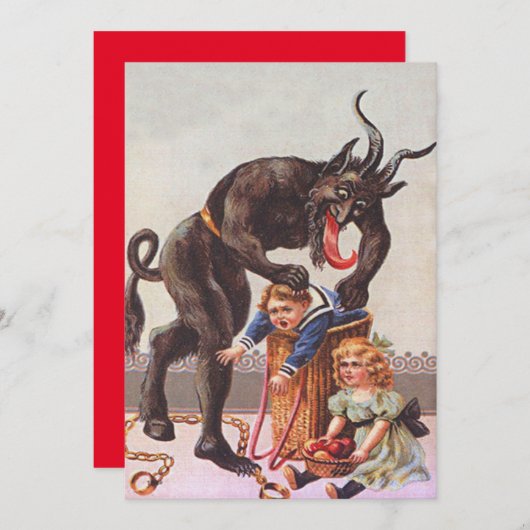 Krampus ontvoert kinderen (Voorkant / Achterkant)