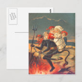 Krampus ontvoert kinderen briefkaart (Voorkant / Achterkant)