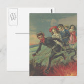 Krampus ontvoert kinderen briefkaart (Voorkant / Achterkant)