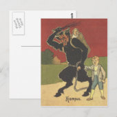 Krampus ontvoert kinderen briefkaart (Voorkant / Achterkant)