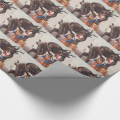 Krampus ontvoert kinderen cadeaupapier (Hoek)