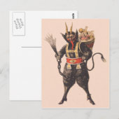 Krampus ontvoert kinderen met roeispaan briefkaart (Voorkant / Achterkant)
