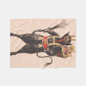 Krampus ontvoert kinderen met roeispaan fleece deken (Voorkant (Horizontaal))