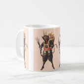 Krampus ontvoert kinderen met roeispaan koffiemok (Voorkant links)