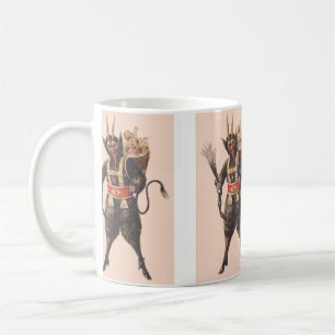 Krampus ontvoert kinderen met roeispaan koffiemok